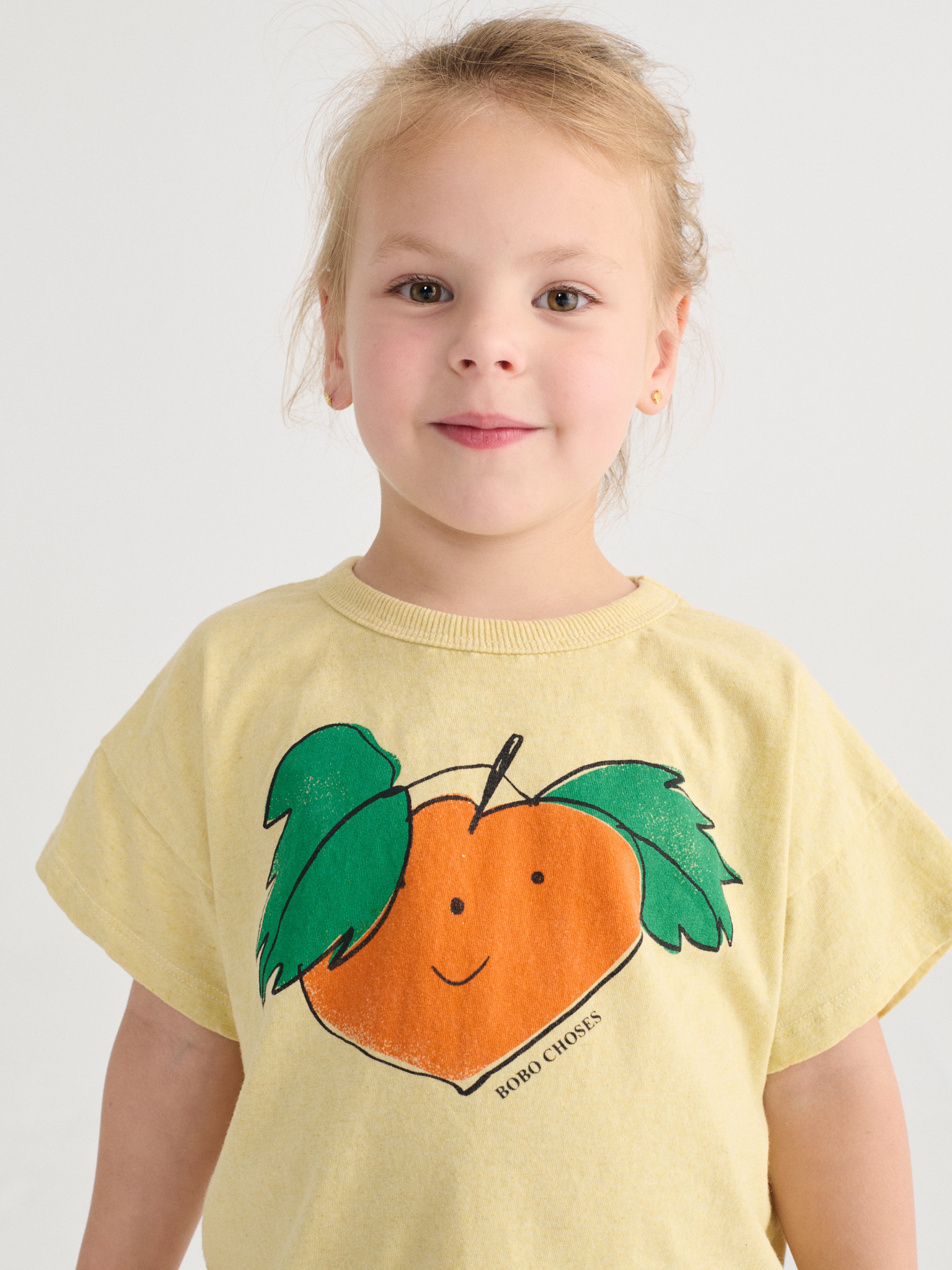 26SS】bobochoses(ボボショセス)Tangerine T-shirt(2-3y/4-5y/6-7y/8