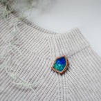 陶器ブローチ みずたまりno.26 おうち