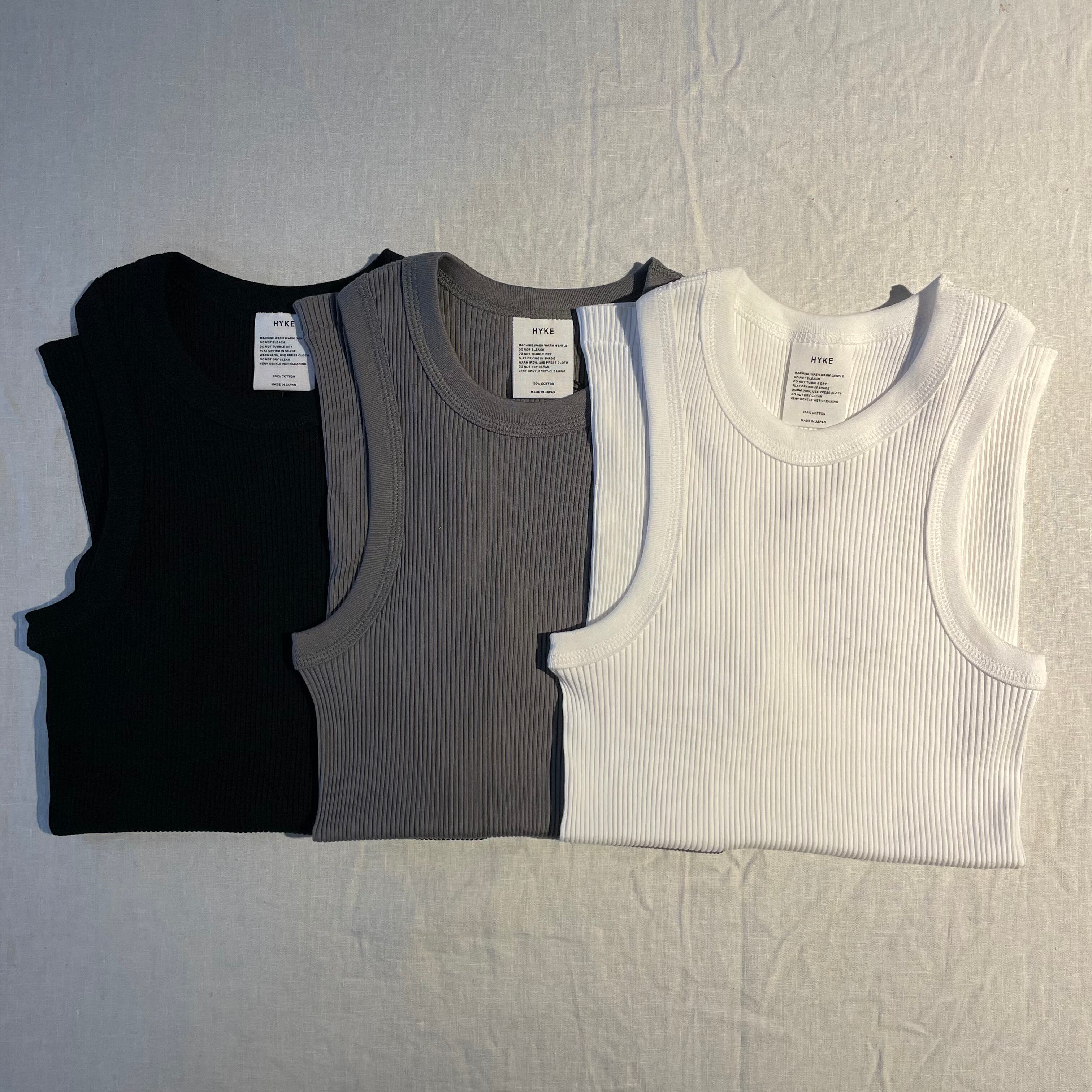HYKE【ハイク】CREW NECK TANK TOP (12440) | glamour online