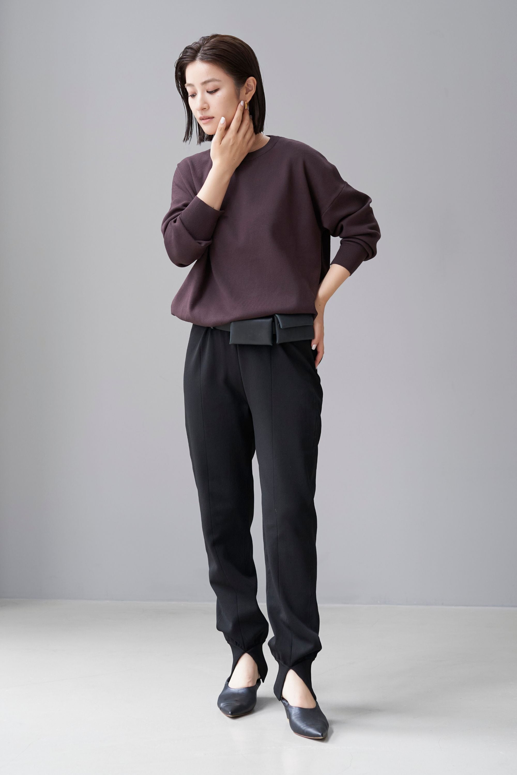 Center Press Jogger Pants - BLACK | seven dot - ライフ Center Press Jogger Pants - BLACK | seven dot - ライフ