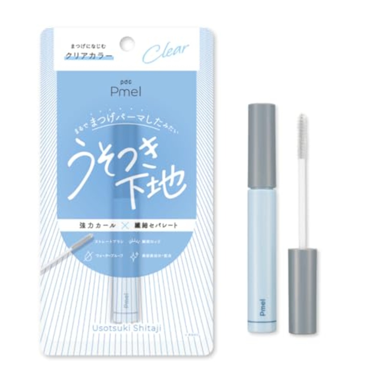 ピメル Pmel うそつき下地 マスカラ下地 ナチュラル セパレート クリアマスカラ ウォータープルーフ カールキープ まつげ 美容液 メイク
