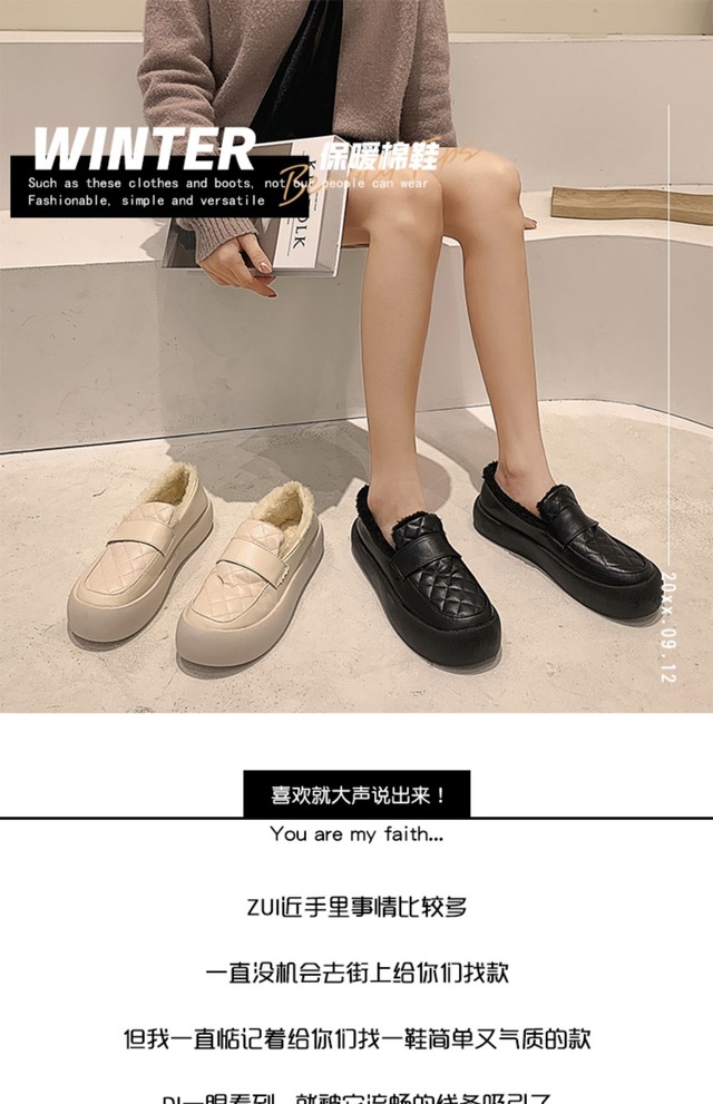 ベルベットレッドカジュアル 靴 シューズ コットン ラウンドトー フェイクシューズ26181374351