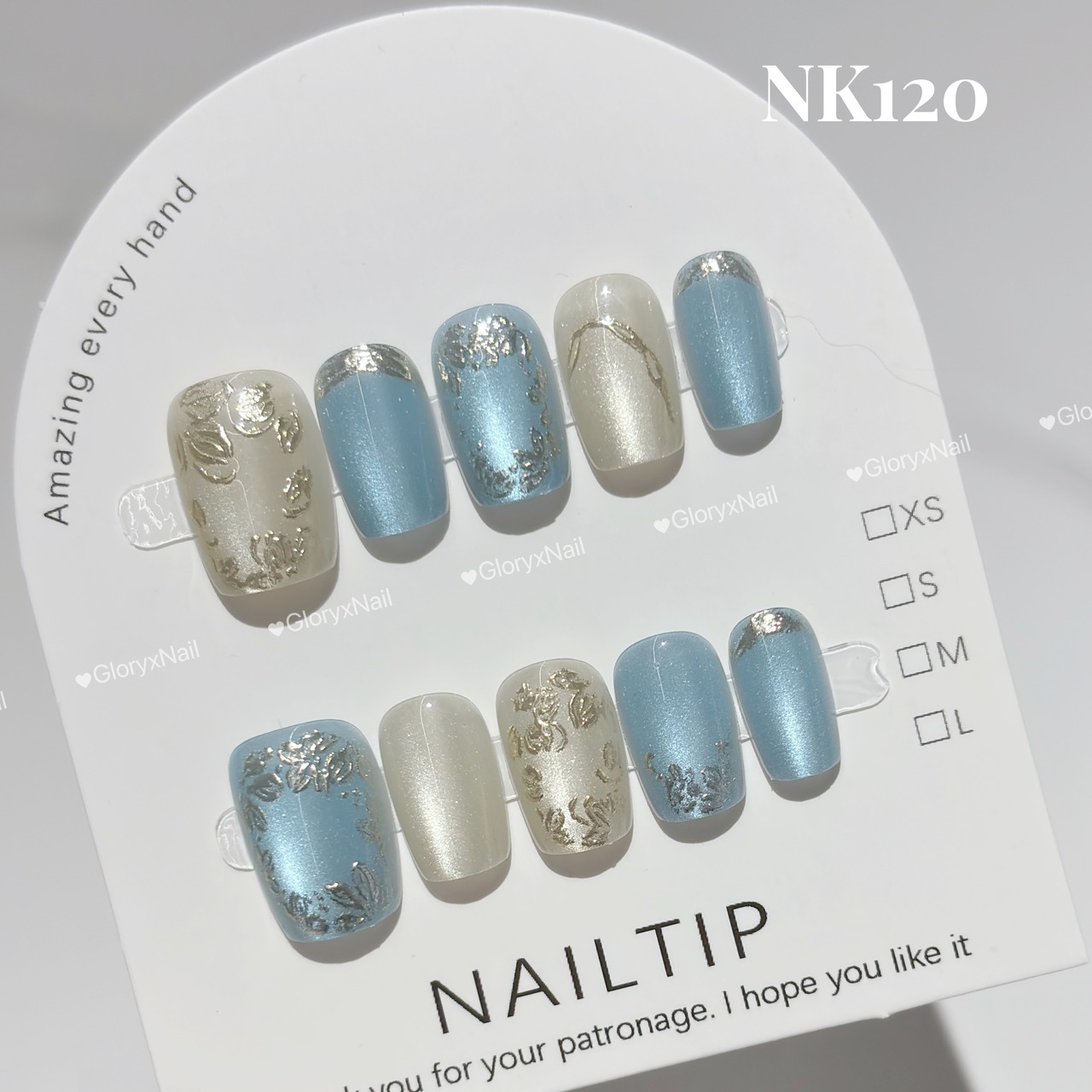 NK120 ネイルチップ サイズXS/S/M