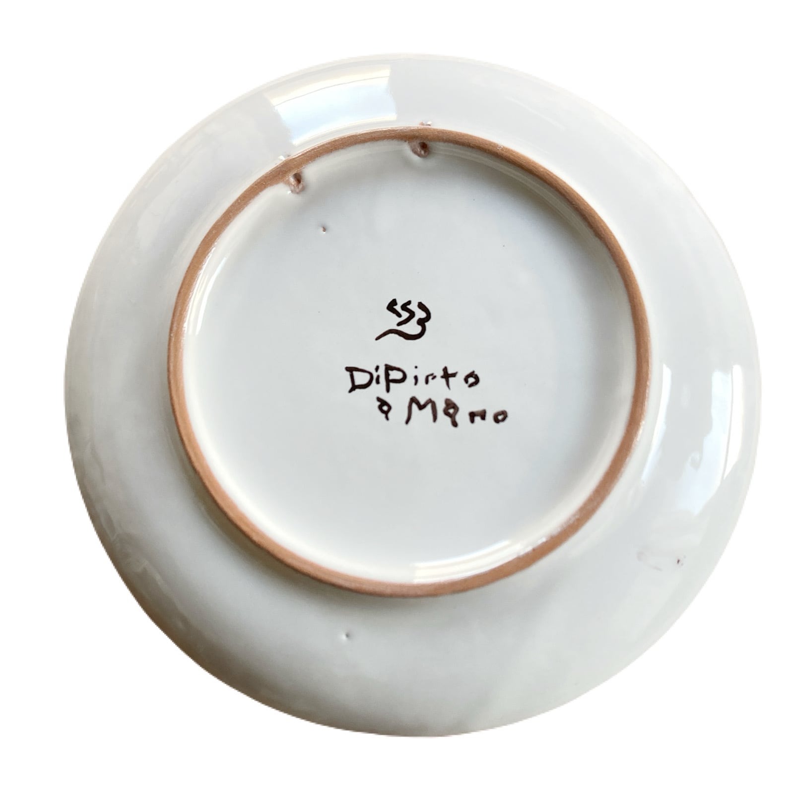 絵皿 M 20cm vivace 高貴な鳥 マヨリカ焼き イタリア陶器 CRC055