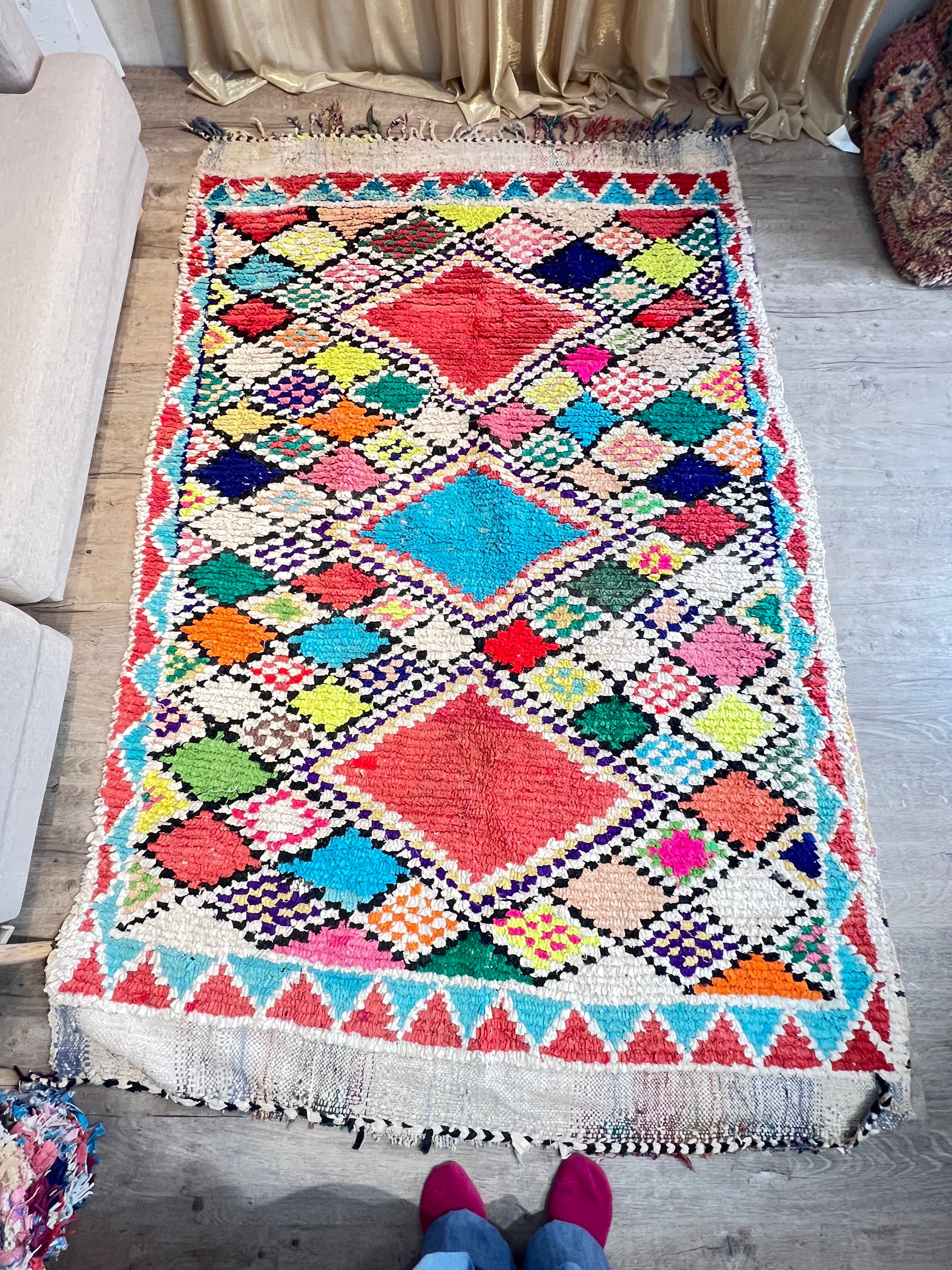 モロッコラグ　ブジャド　ボシャルウィット　アジラル アジラルコットンラグ 0709 | Morocco_interior FUKUnoMA （フクノマ）