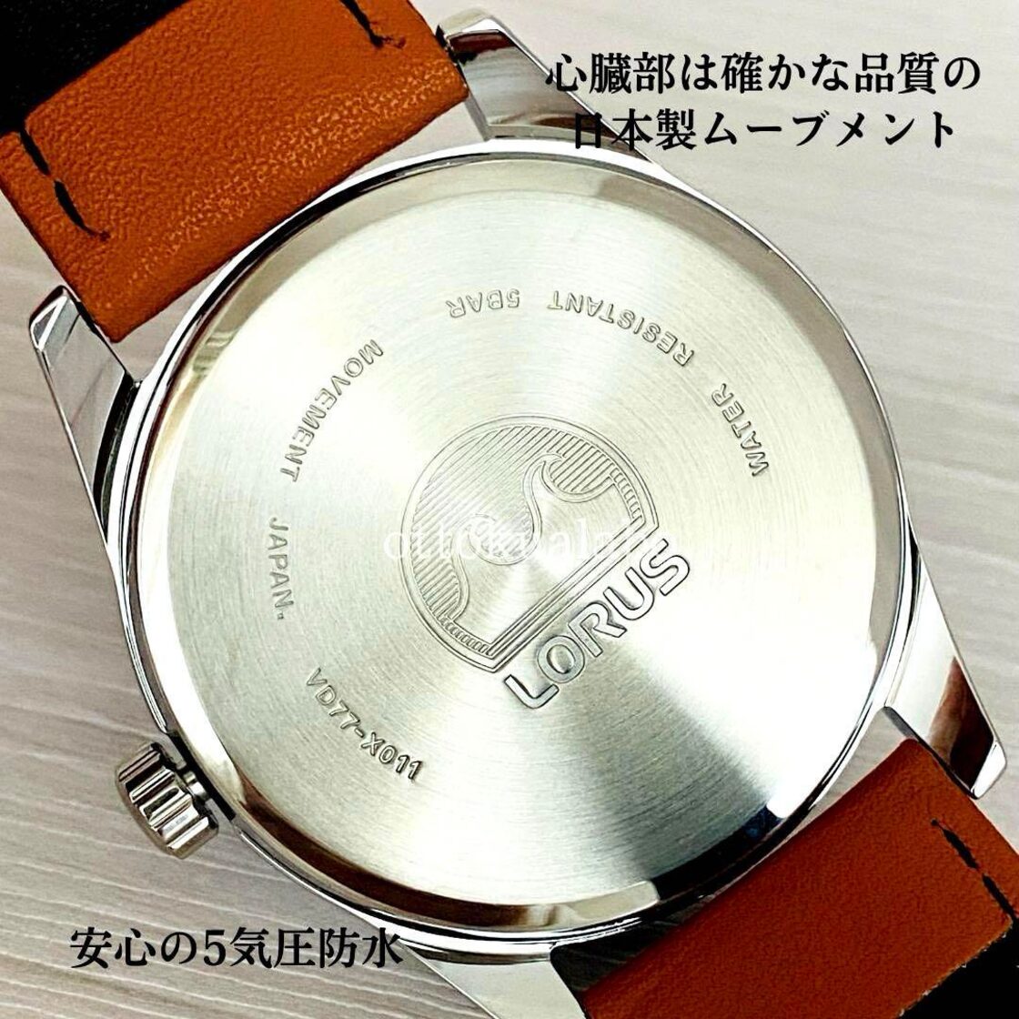 新品】セイコーローラスLORUS腕時計メンズ逆輸入 革レザーブラウン  