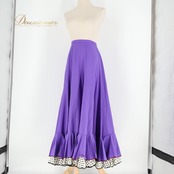 フラメンコ 衣装 ファルダ スカート ホワイト系 パープル系 白 紫 アトリエベリッシマ atelier Bellissima 日本製 ドット 水玉 ボランテ フリル イベント 発表会 舞台衣装 フラメンコギャル フラメンコ女子 水玉柄 透け感なし ふりふり フリル付き ラッフル きれいめ 大人可愛い 女性用 パネル かわいい カジュアル 伸縮性 ウエストゴム ポリエステル100 9号 トルソー着用参考