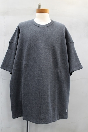 GOMME HOMME　ゴムオム　ワッフルBIGシルエットTEE　チャコール
