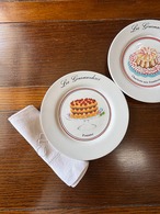 テーブルナプキン　白リネン　モノグラム刺繍 12clea16-2