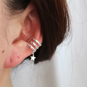 ミニ星シルバーイヤーカフ