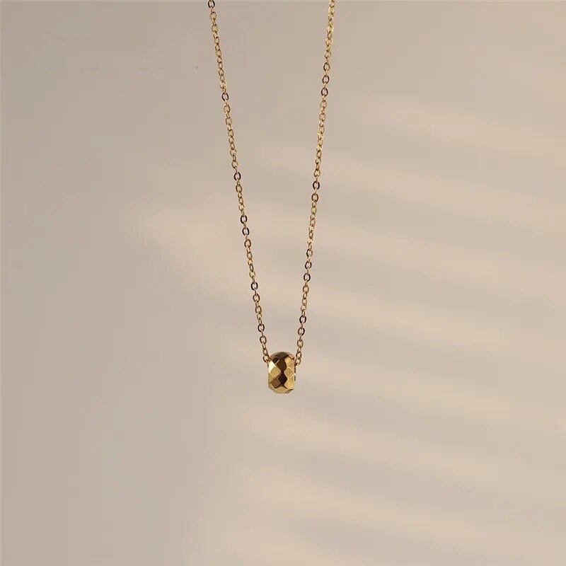 金アレ対応 gold color ball necklace (0381)