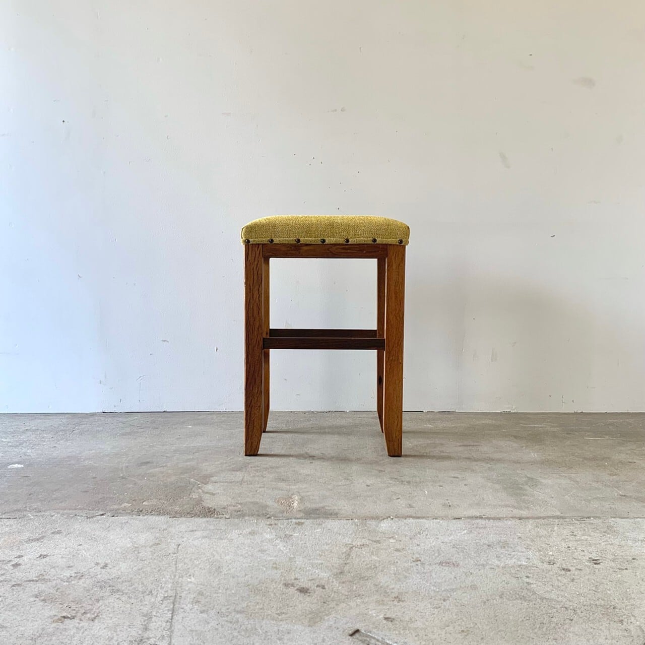 スツール　角座面　古家具　0478