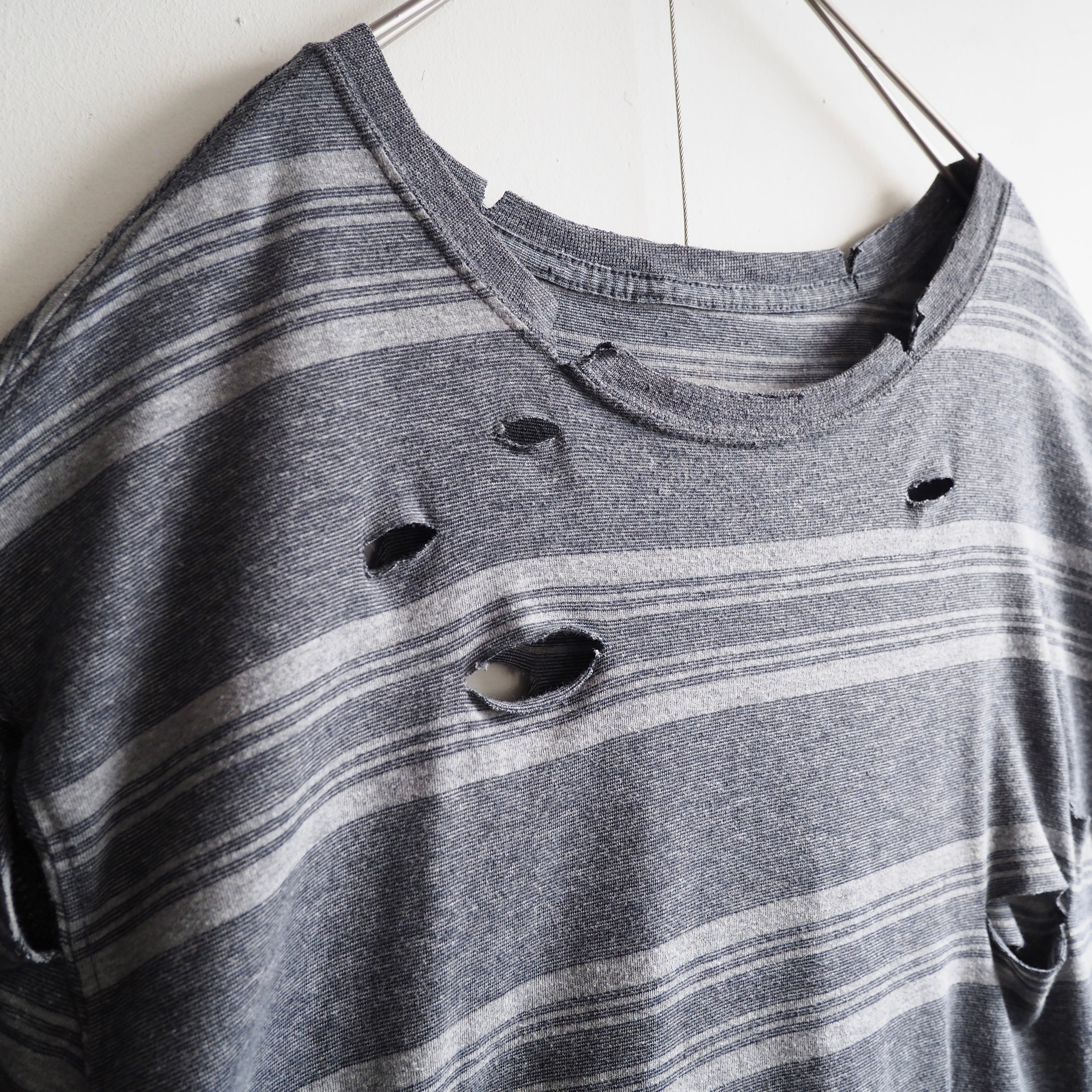 ” 循環 ” Boro Circulation Fat Border pattern Re:make loose S/S Tee