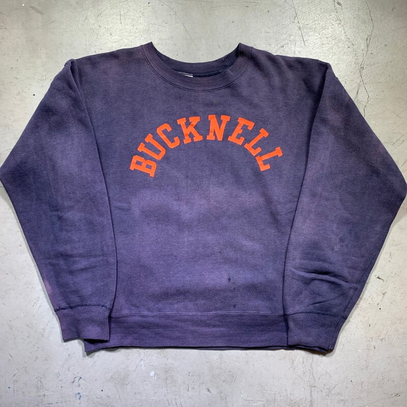 【墨黒】60s VINTAGE SWEAT SHIRT ブラック サンフェード