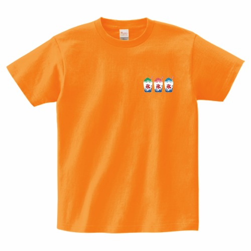 かき氷(Tシャツ) (コーラルオレンジ)