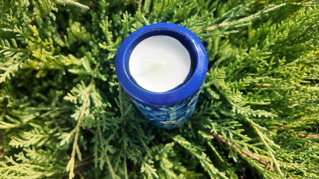 木製キャンドルホルダー　青（ティモシェンコ作） - 8