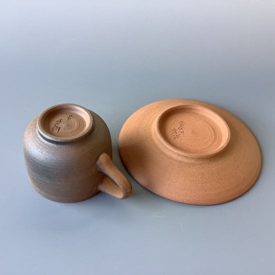 コーヒーカップ＆ソーサー | 内そば焼き締め | arakitoyo