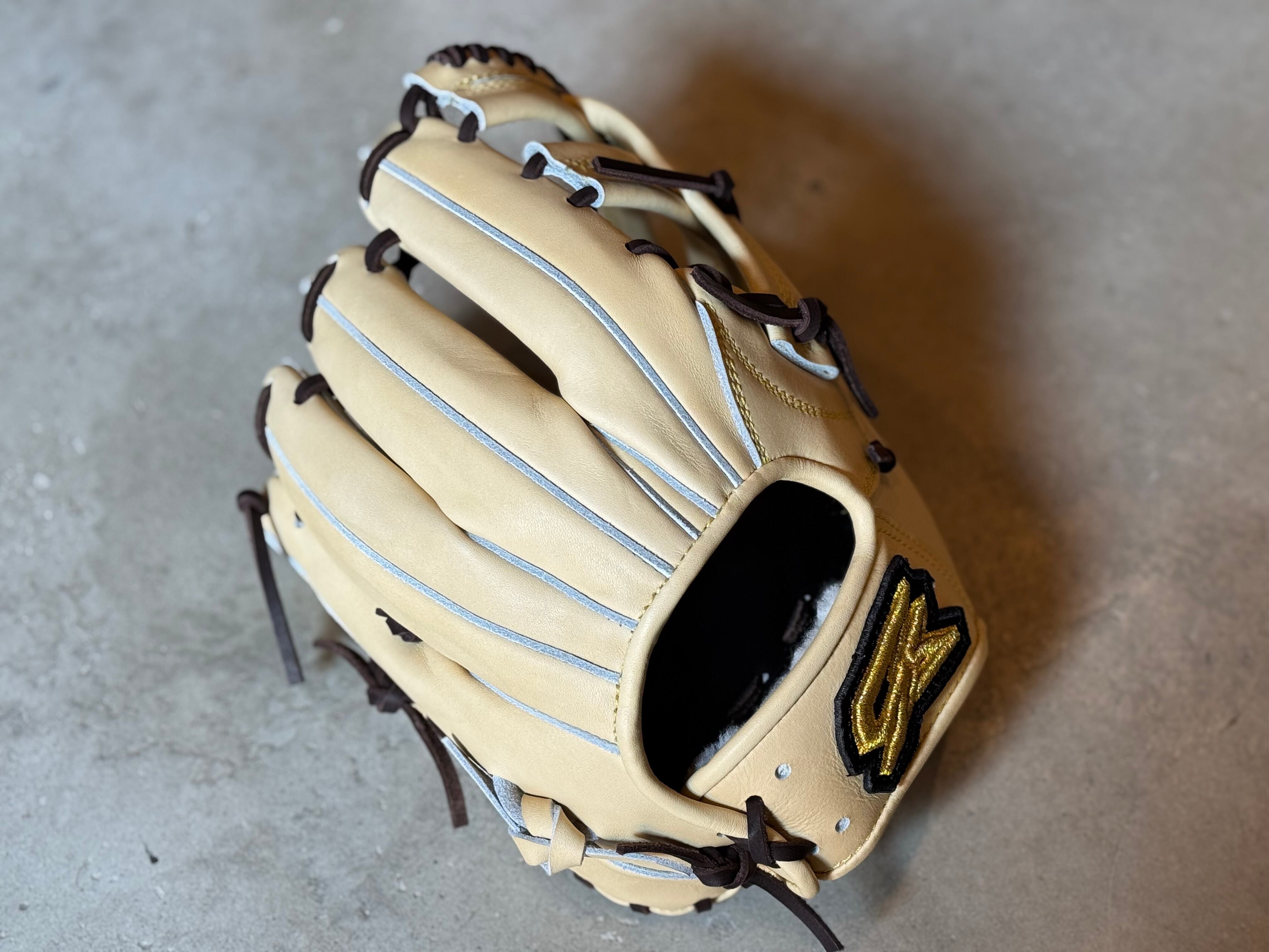 GS 硬式内野用グローブ 当て挟み型5ミリアップ キャラメル