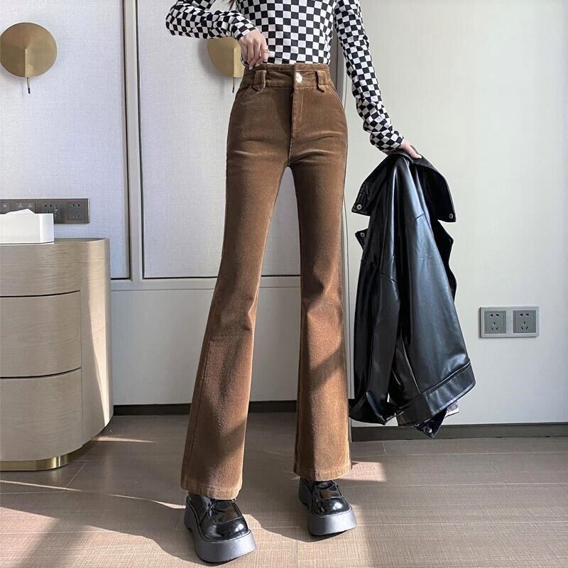 優秀 美脚見え パンツ コーデュロイ ブーツカット フレアパンツ タイト ハイウエスト スタイルアップ 着回し 大人可愛い 女っぽ オシャかわ Lamitte Deco トレンド 韓国ファッション ショップ Base店