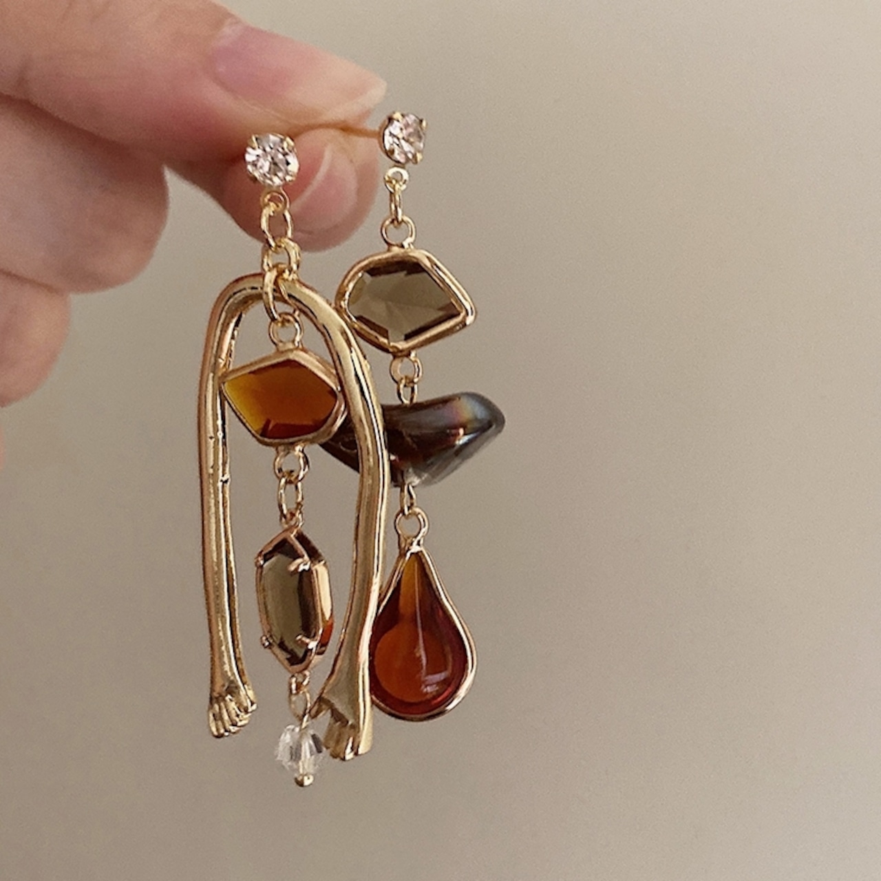 レトロ アート イヤリング 90001