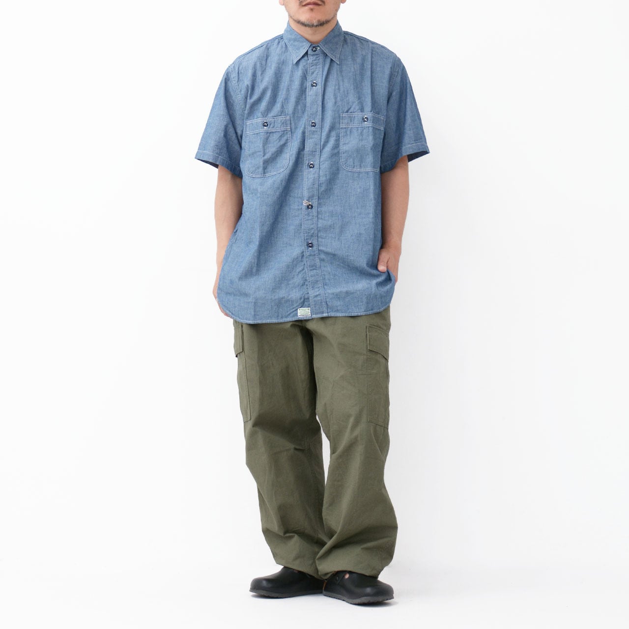 orslow [オアスロウ] SHORT SLEEVE CHAMBRAY WORK SHIRT [01-V8170-84