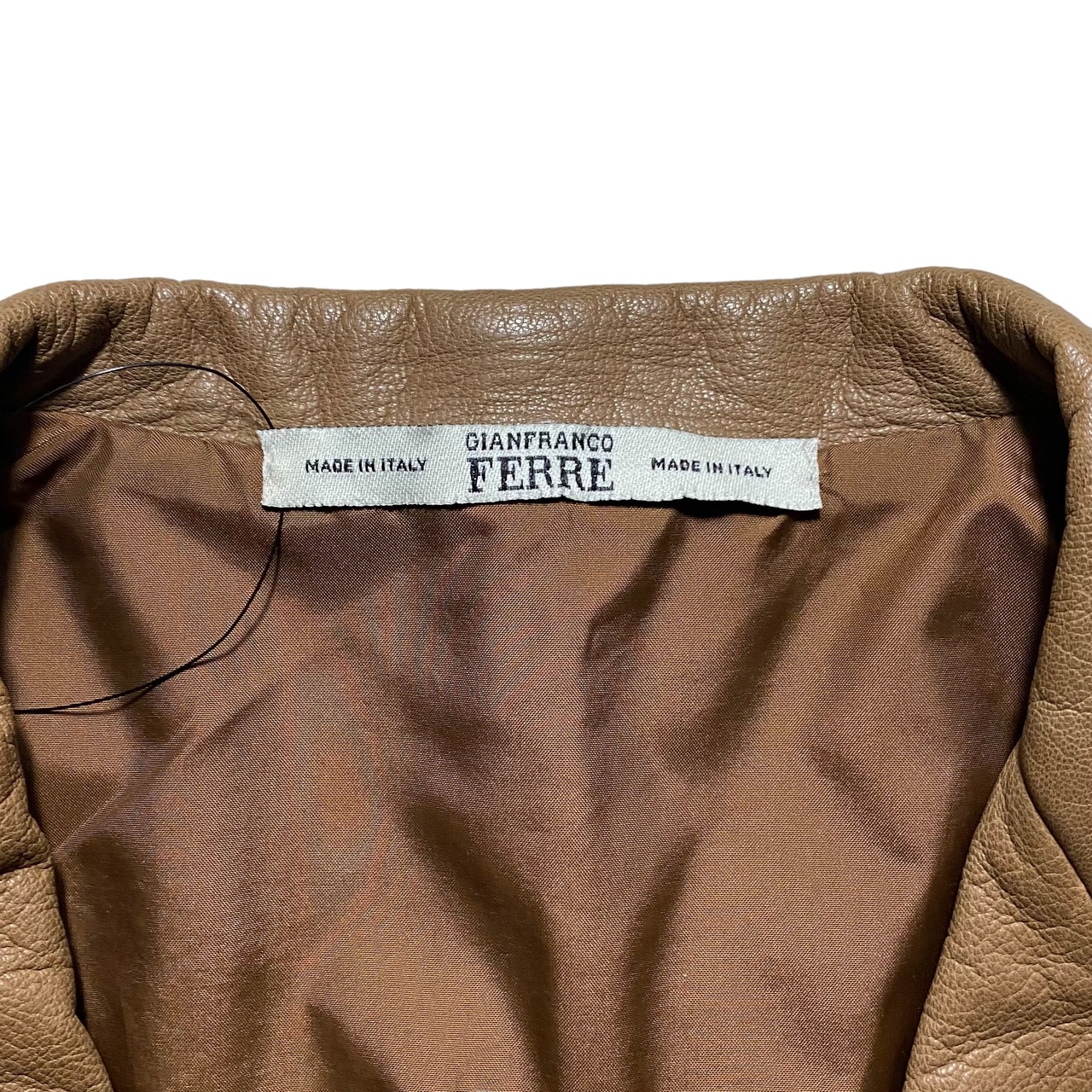 GIANFRANCO FERRE leather tailored jacket