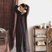 A HOPE HEMP | 単糸天竺《ヘンプ × コットン》 DROP SHOLDER LOOSE OPドロップショルダー ルーズ ワンピース