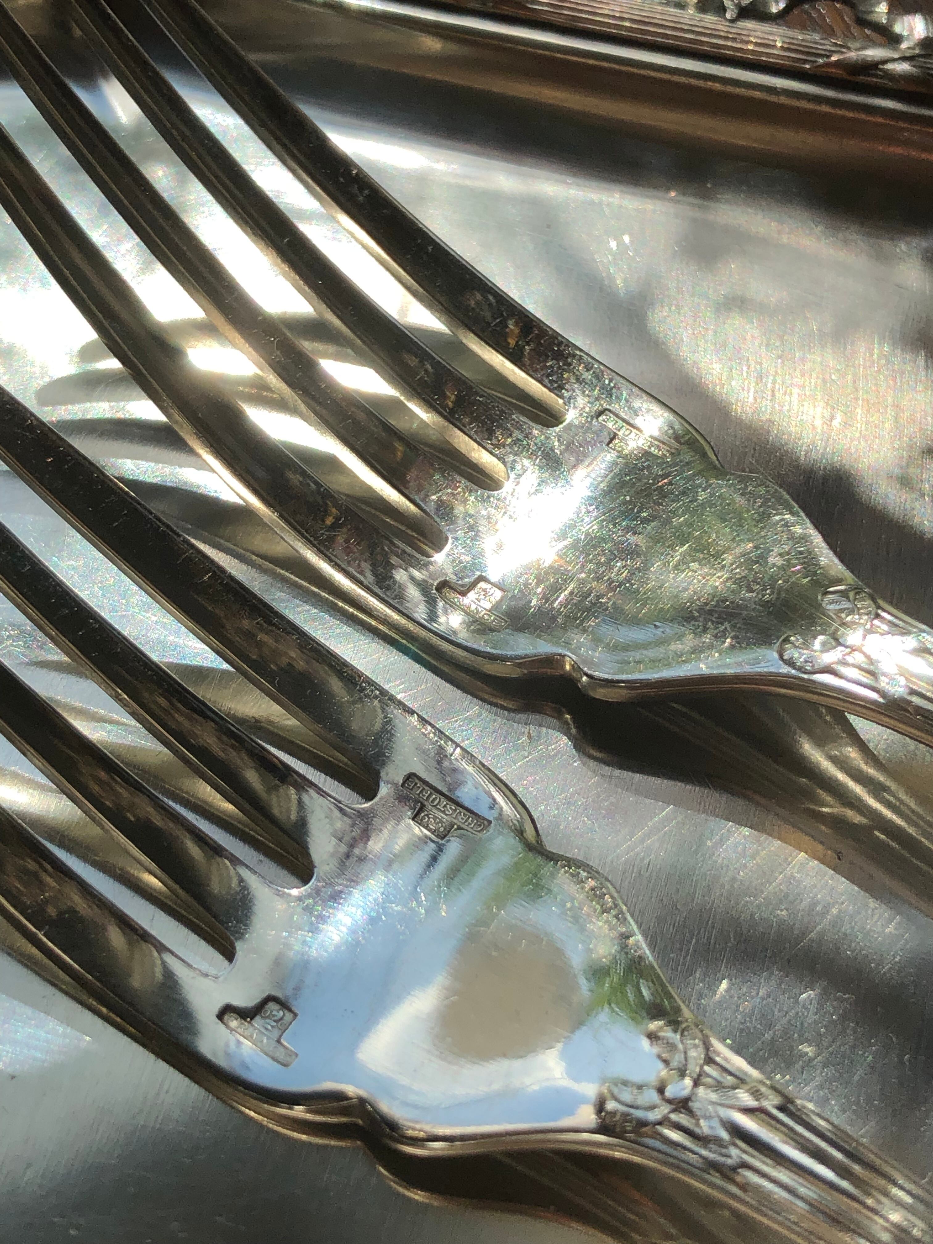 送料込み表示】ref : 784 アンティーク・デザートフォークChristofle