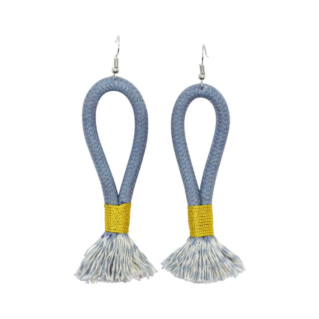 Lockdown Earrings (Blue Grey) ロックダウンピアス (ブルーグレー)