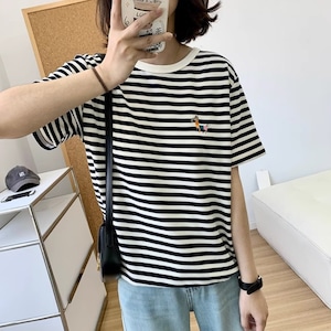 ワンポイントボーダー Tシャツ Y 10646