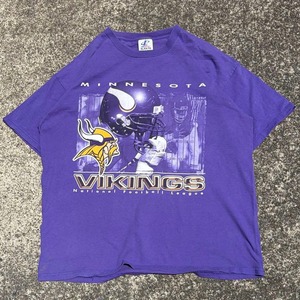【XLサイズ】90s~00s NFL ミネソタ バイキングス ボックスシルエット 古着 Tシャツ