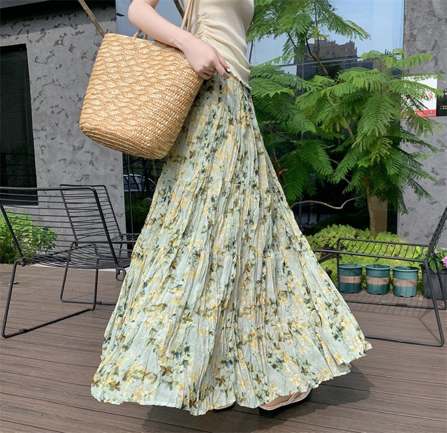 【bottoms】花柄スカート　M32861