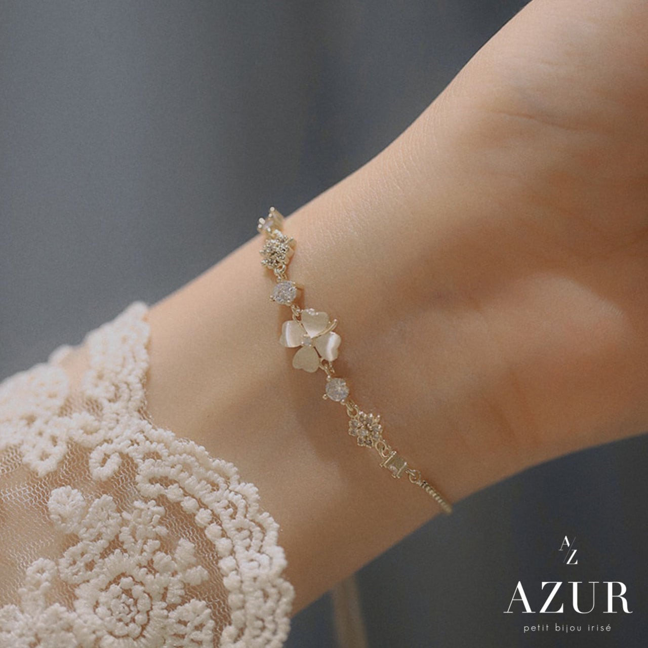 クリスタルクローバーブレスレット | AZUR Tokyo（アズールトーキョー）