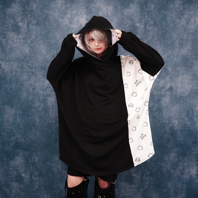《28点早い者勝ち大特価》NIER FACE PATTERN切り替えドルマンプルオーバー