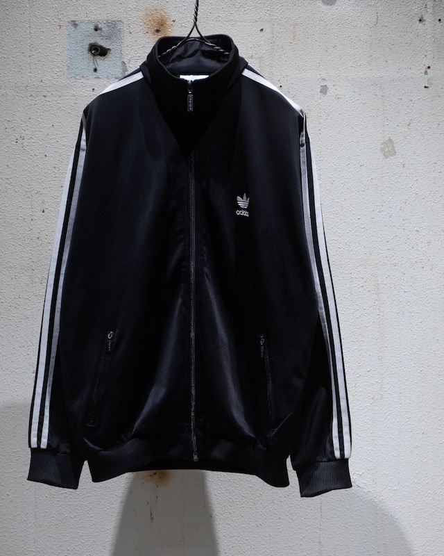 1980s vintage "adidas" black jersey tracksuit