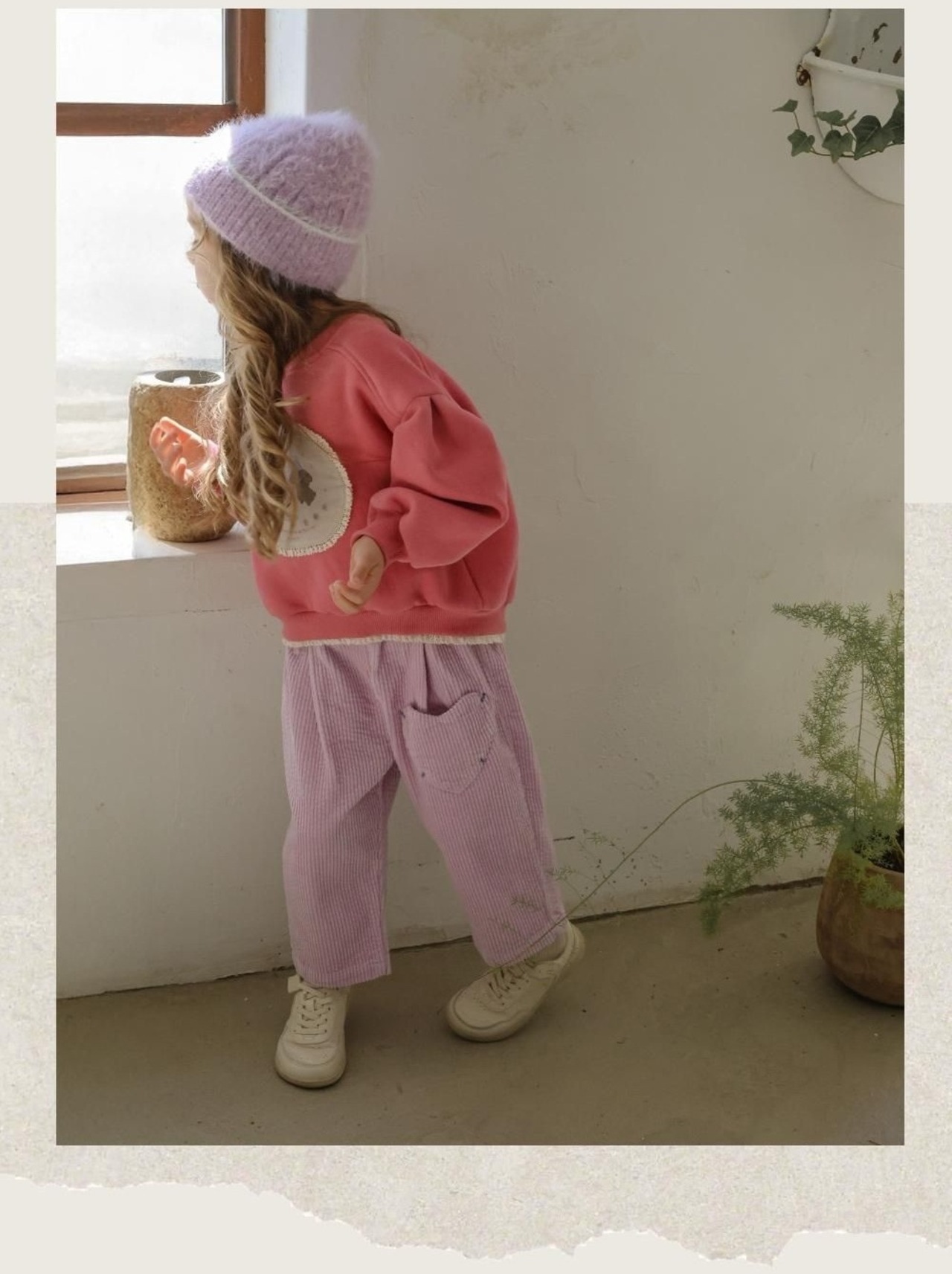 韓国子供服 / 26winter / puella FLO / シュエットパンツ / キッズ / 冬服 *90~140*