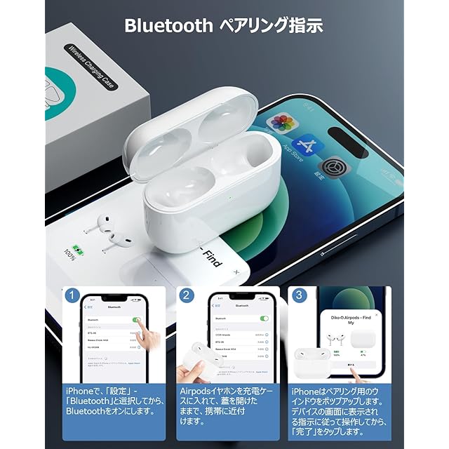 Podick 充電ケース、Airpods Pro第1世代&第2世代との互換性あり