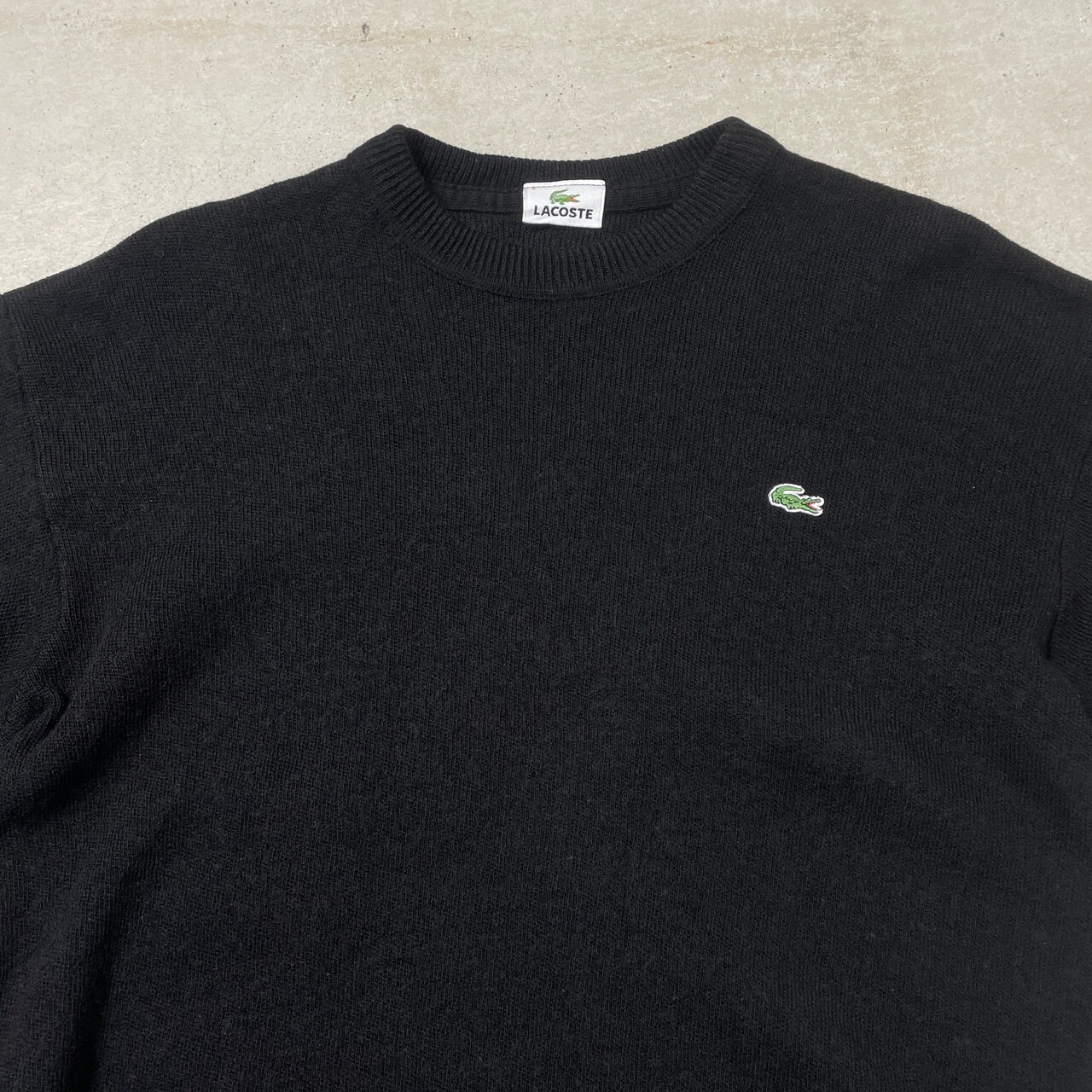 LACOSTE ラコステ ウールニットセーター メンズM相当 古着 VINTAGE 