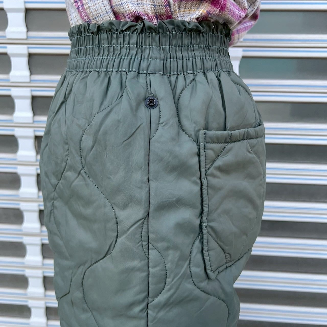 00s 米軍 実物 CWU-9/P ナイロン キルティング ライナーパンツ L