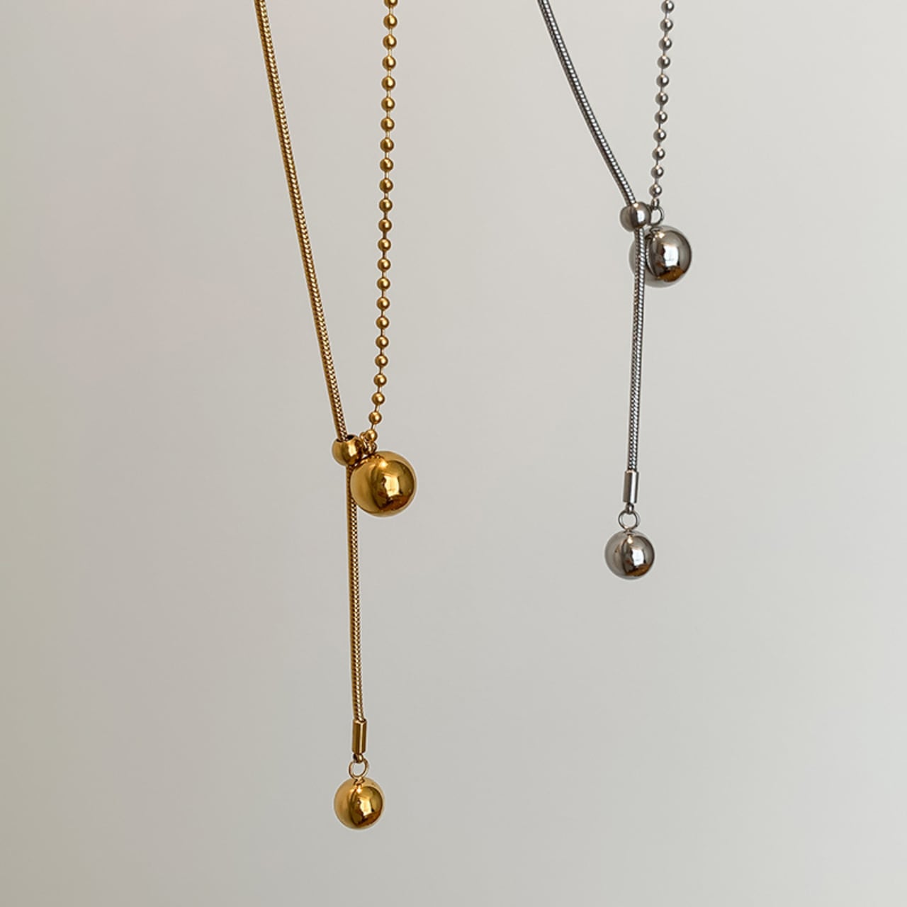 ボールチェーンネックレス　a0378