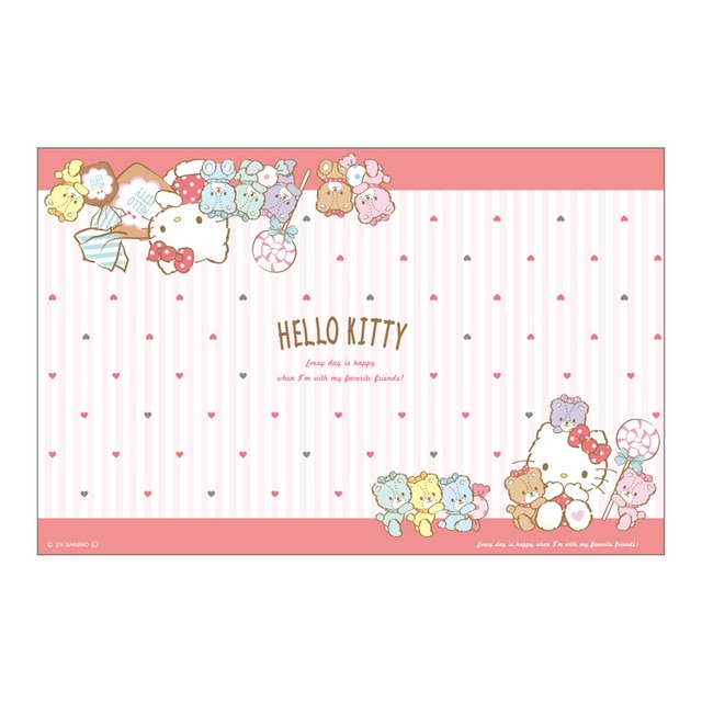 サンリオワイドランチクロス カラフルタイニーチャム/キティ(6302393)