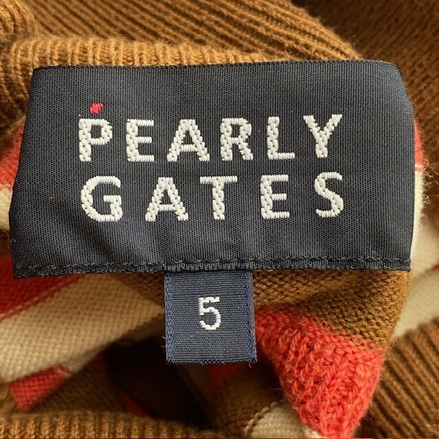 中古 パーリーゲイツ PEARLY GATES 長袖 ニットセーター ボーダー柄