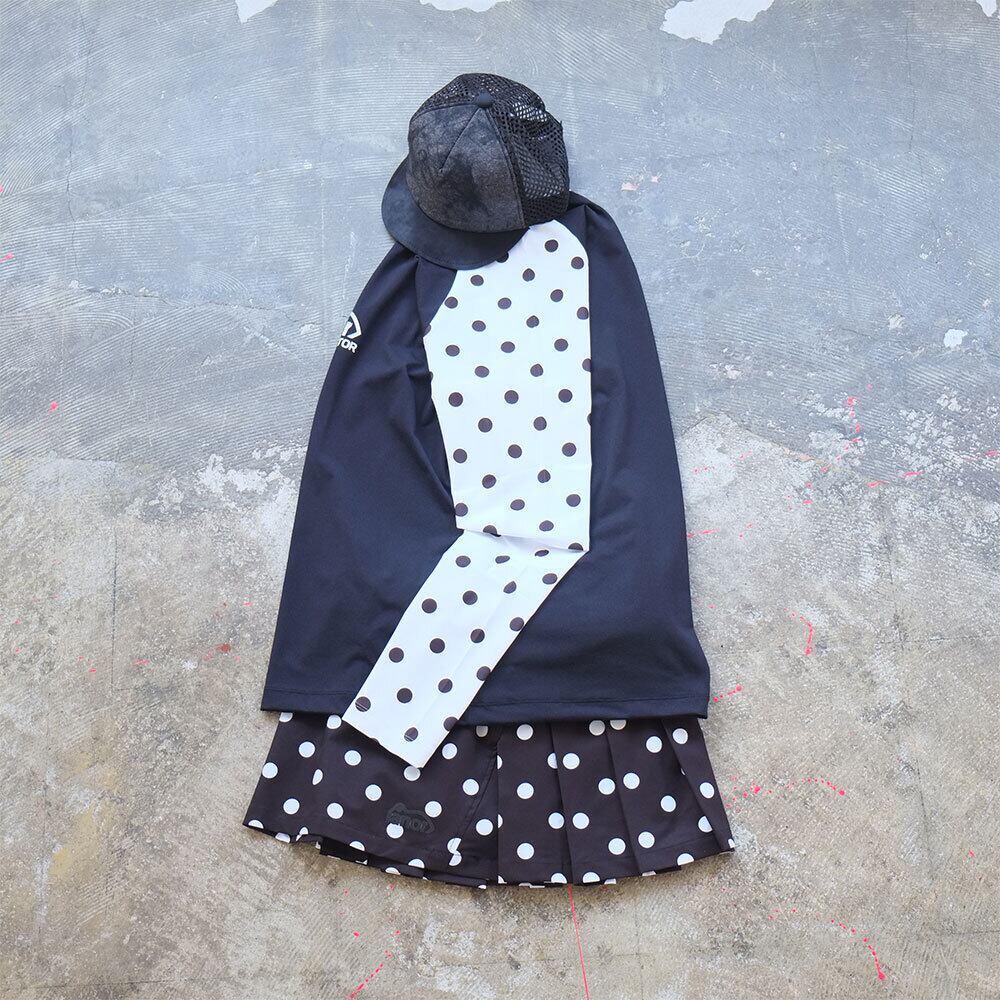 ラナー　ドット　ランニングスカート ranor（ラナー）DOT SKIRT（ドットスカート）- BLACK レディース