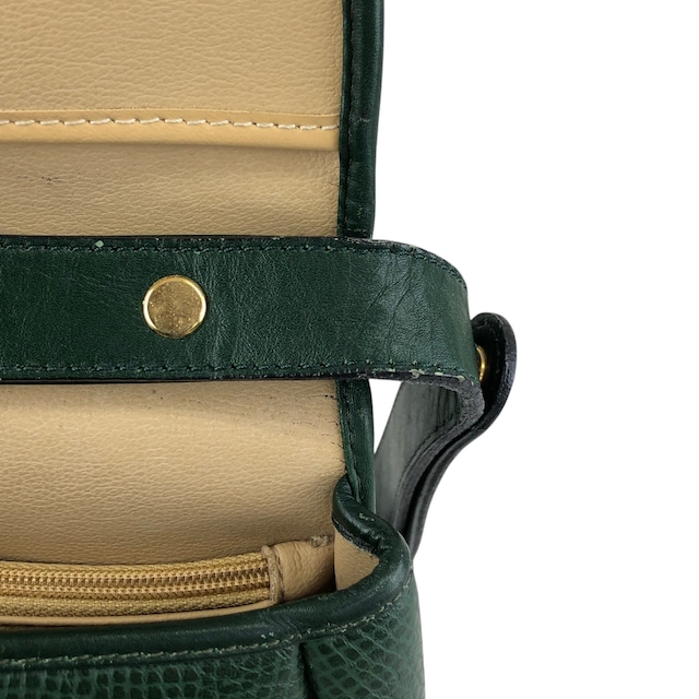 Christian Dior クリスチャン ディオール ショルダーバッグ グリーン オーバル ロゴ レザー vintage ヴィンテージ オールド gi6xyr