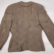 イタリア製 GIORGIO ARMANI ジョルジオアルマーニ チェック ダブル ジャケット 38/ベージュ系 レディース ビンテージ