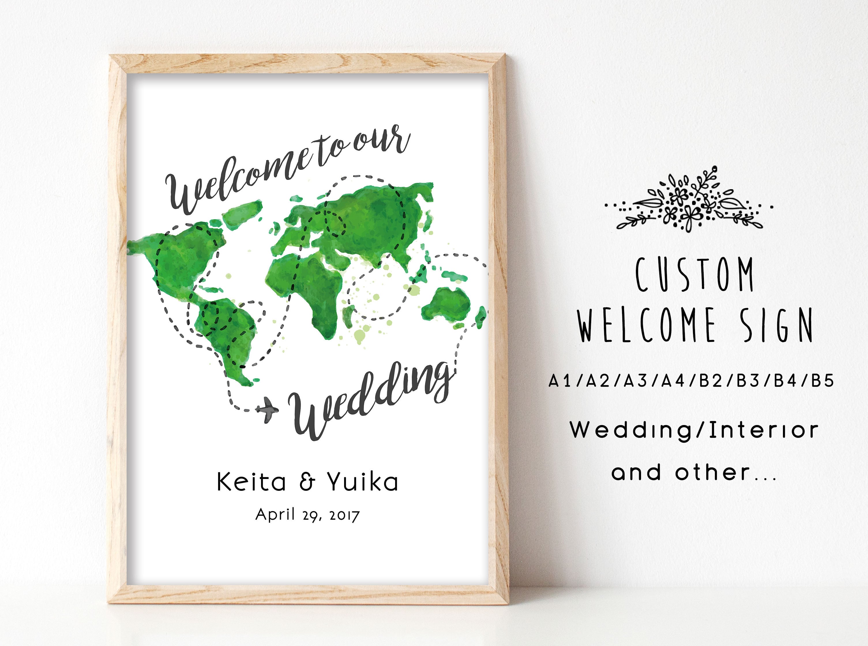 【世界地図】シンプルウェルカムボードシリーズ