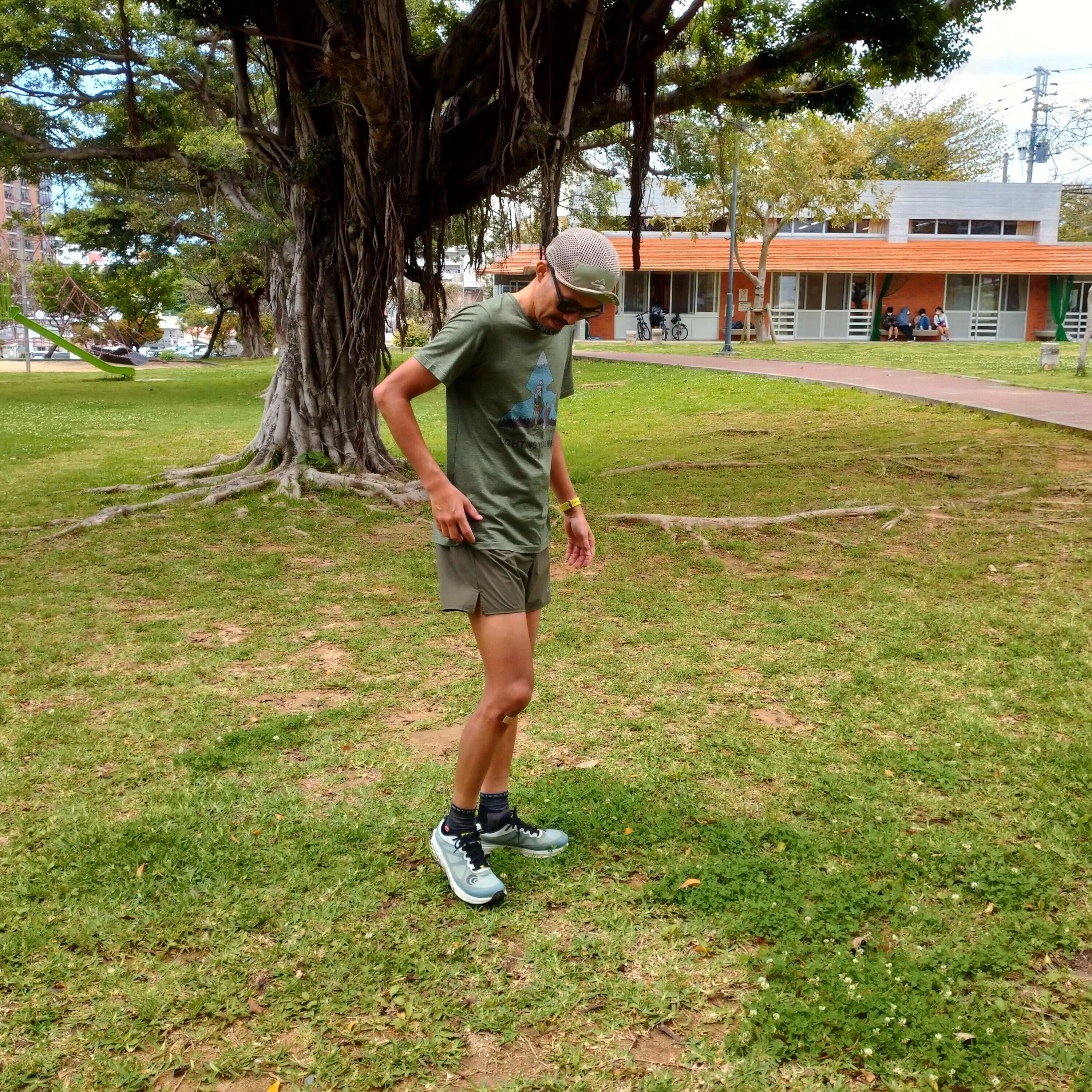 milestone｜Natty Shorts 5 inch Yomogi Green   Run Ride Point