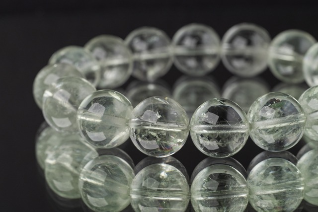 ◆一点物◆プラシオライト（グリーンアメジスト） 13mmブレスレット