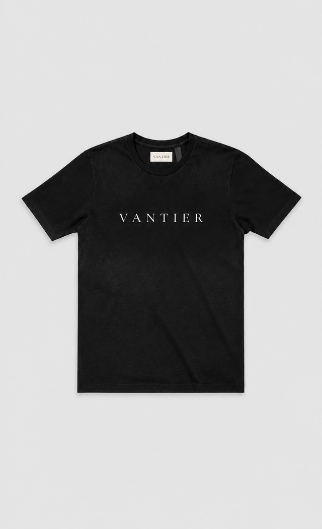 VANTIER LOGO T-SHIRT / SLIM-FIT / BLACK