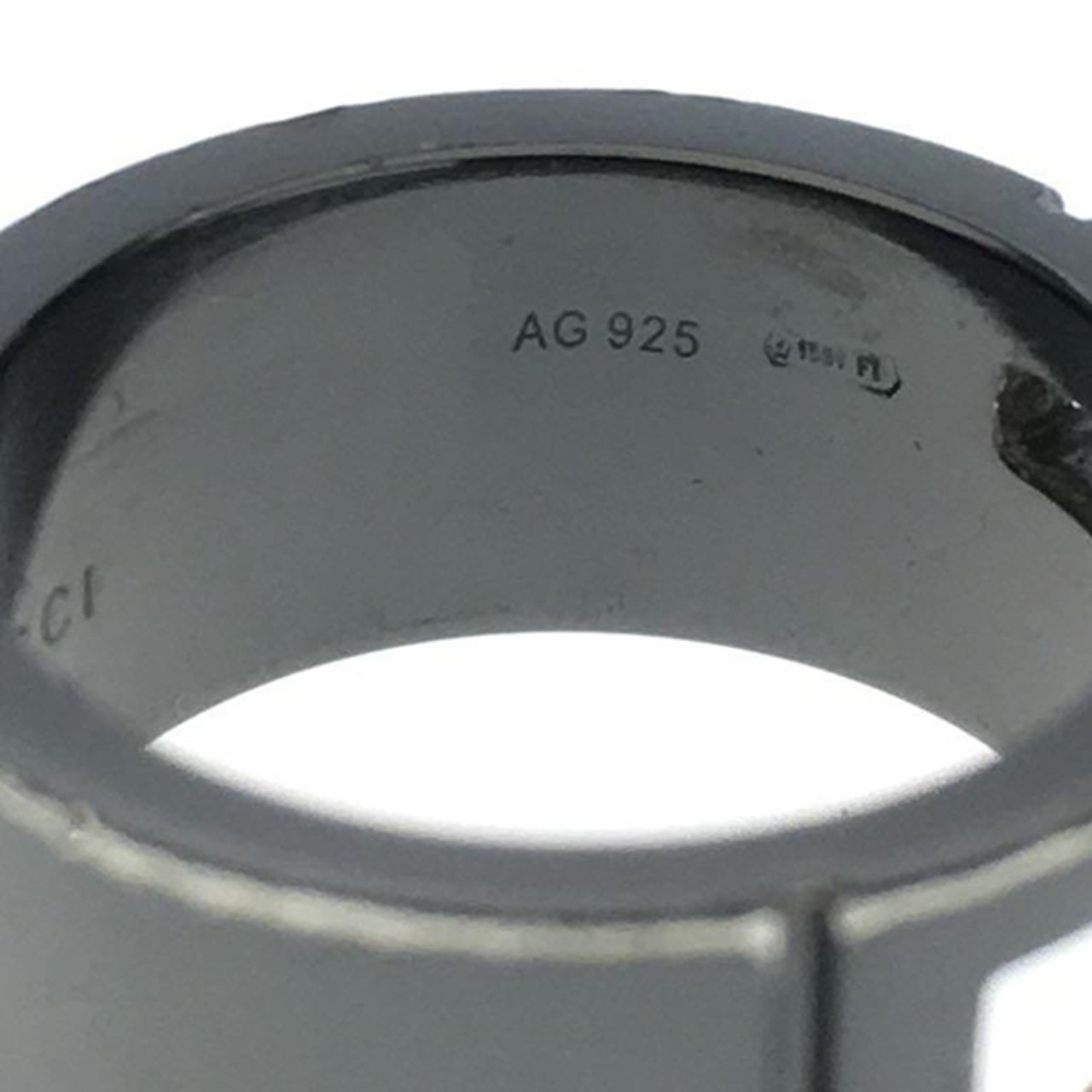 GUCCI(グッチ)Gロゴリング/シルバー